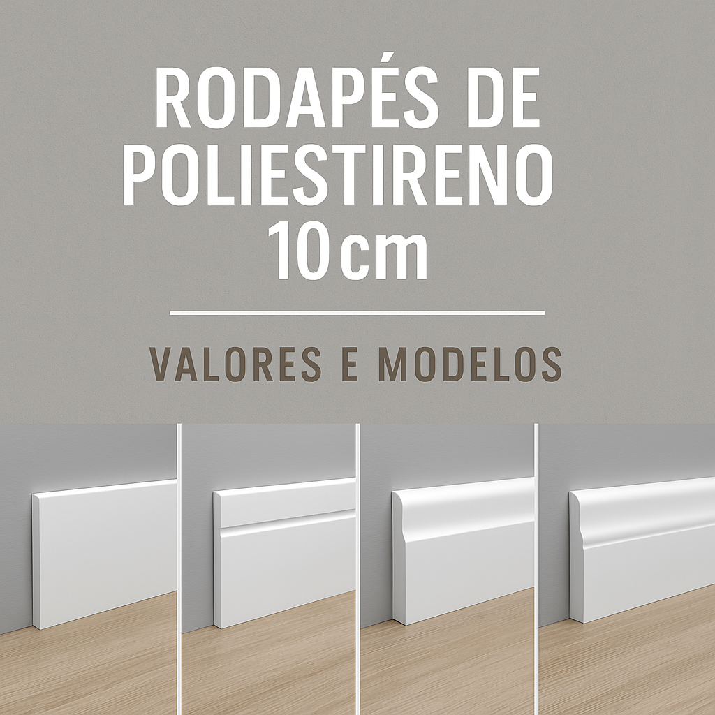 Rodapés de Poliestireno 10cm - Valores, Modelos e Vantagens Ecofloor-BH